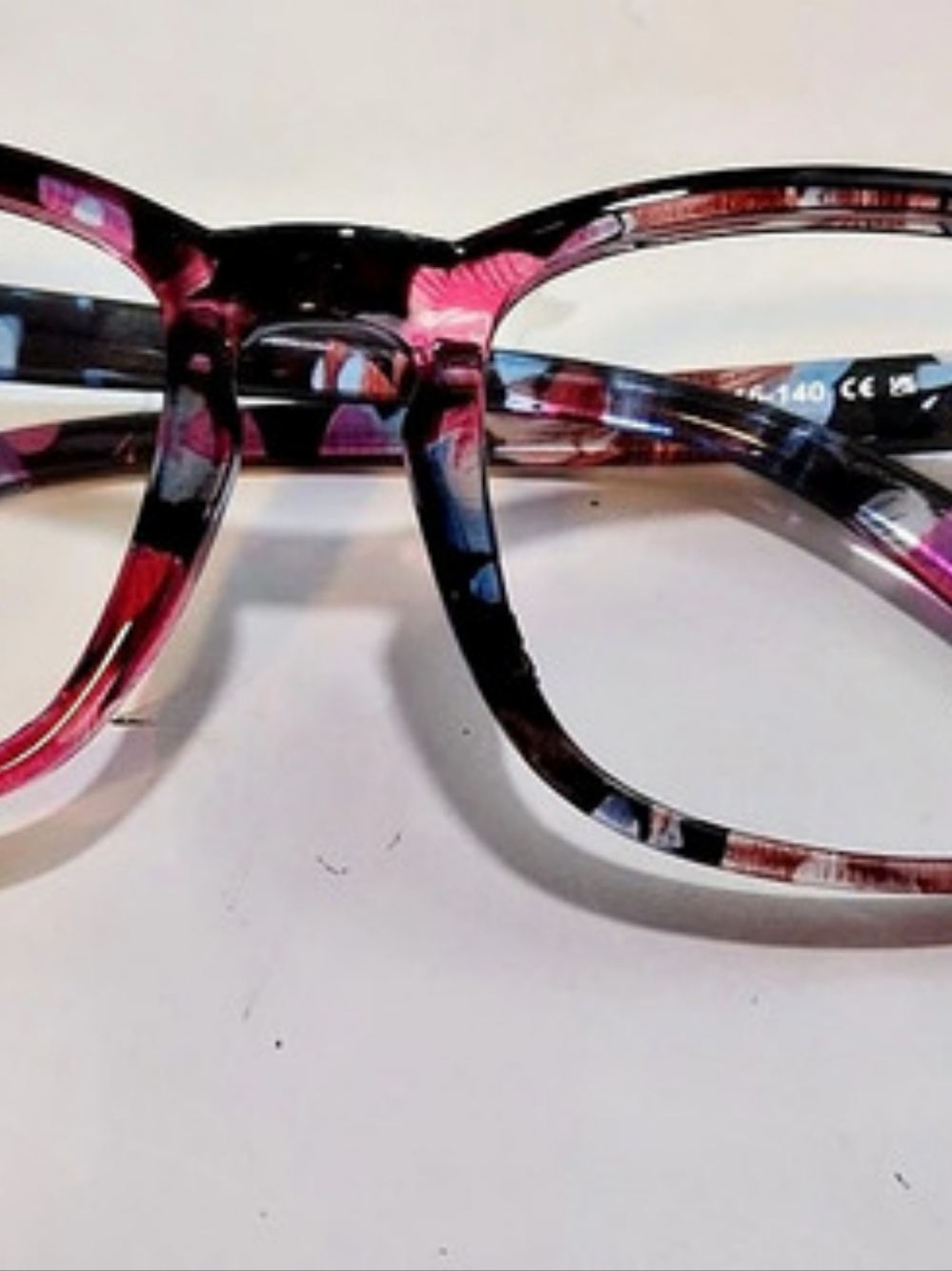 MEETSUN S082-C1 Floral Cat-Eye Glasses Black & Pink